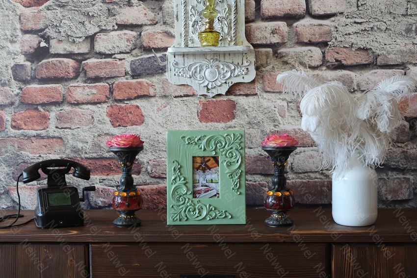 Neiwel Vintage Etna Yeşil Resim ve Ayna Çerçevesi