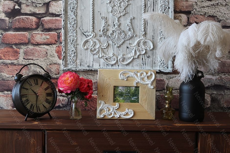 Neiwel Vintage Eyna Naturel Resim ve Ayna Çerçevesi