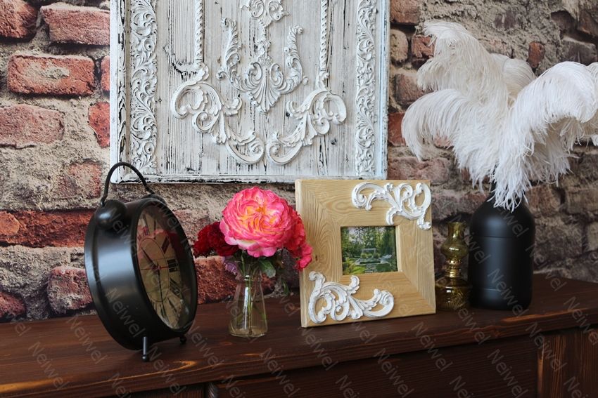 Neiwel Vintage Eyna Naturel Resim ve Ayna Çerçevesi