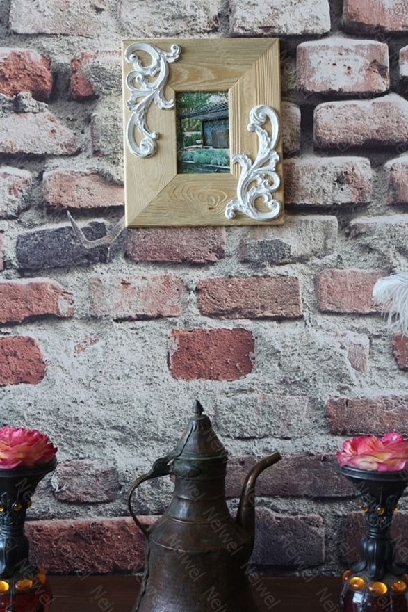 Neiwel Vintage Eyna Naturel Resim ve Ayna Çerçevesi