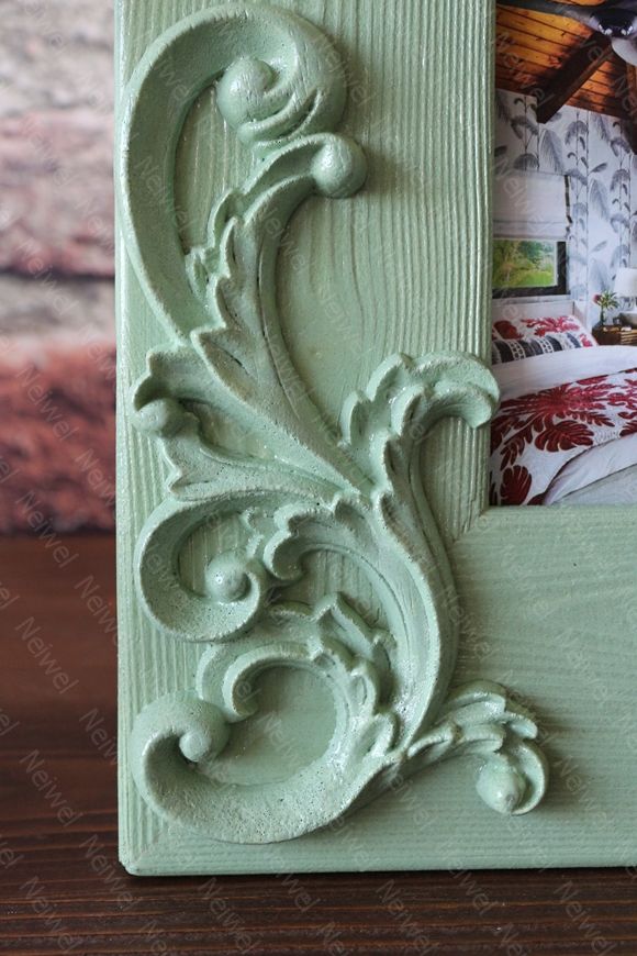 Neiwel Vintage Eyna Yeşil Resim ve Ayna Çerçevesi