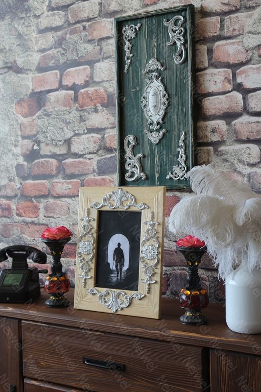 Neiwel Vintage Flora Naturel Resim ve Ayna Çerçevesi