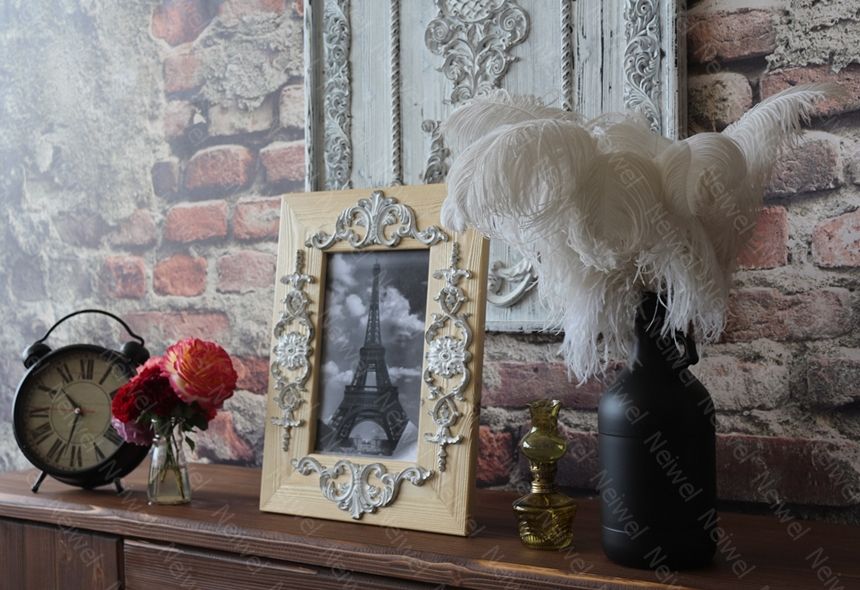 Neiwel Vintage Flora Naturel Resim ve Ayna Çerçevesi