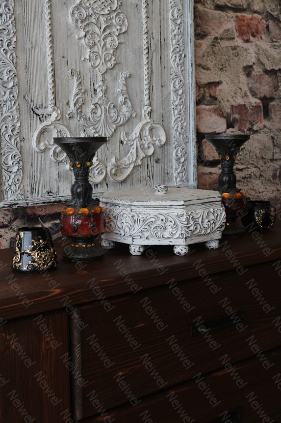 Neiwel Vintage Koina Eskitme Beyaz Kutu
