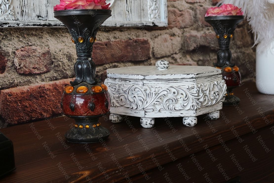 Neiwel Vintage Koina Eskitme Beyaz Kutu