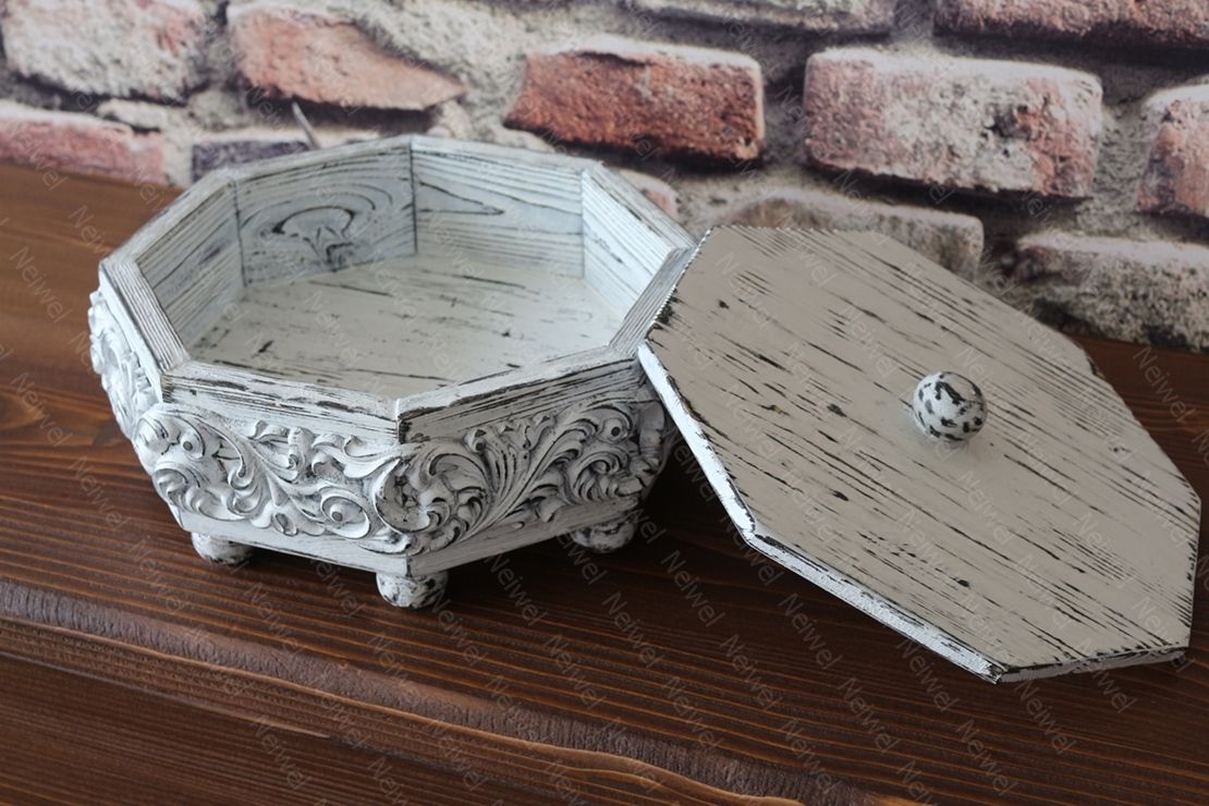 Neiwel Vintage Koina Eskitme Beyaz Kutu