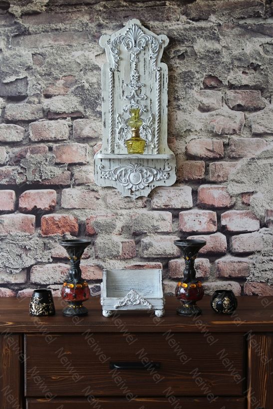 Neiwel Vintage Liva Eskitme Beyaz Stand Raf