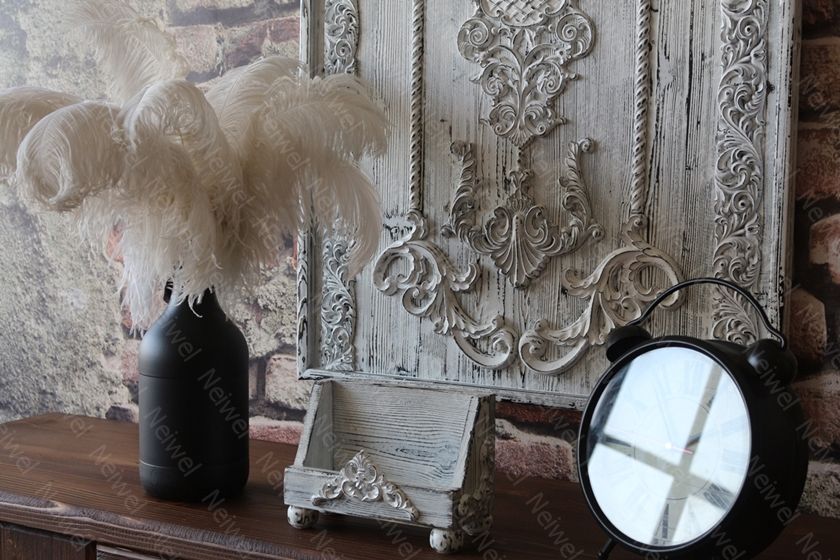 Neiwel Vintage Liva Eskitme Beyaz Stand Raf