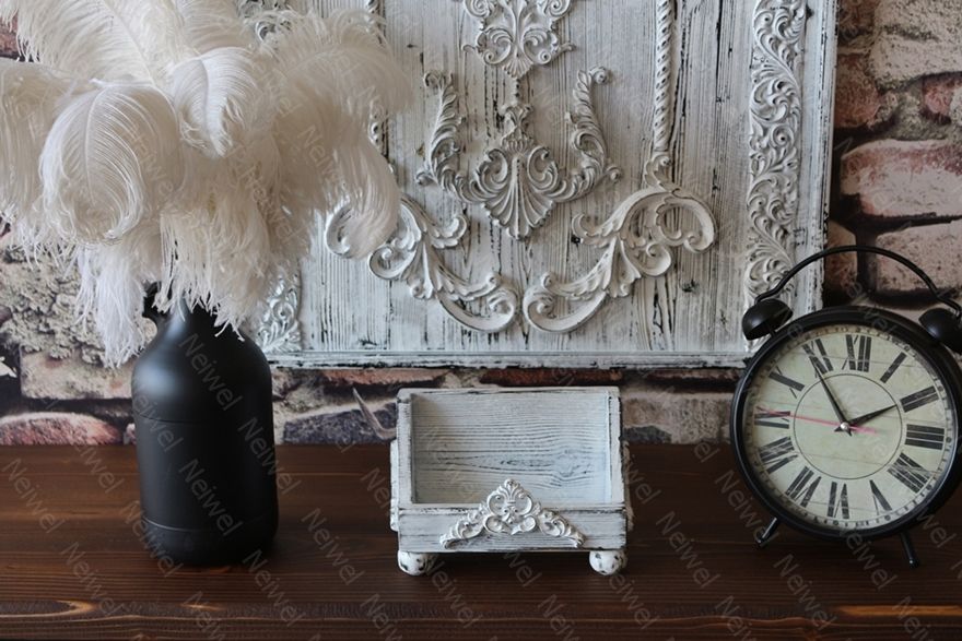 Neiwel Vintage Liva Eskitme Beyaz Stand Raf