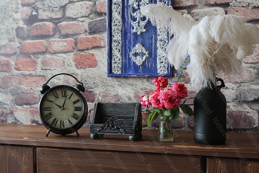 Neiwel Vintage Liva Eskitme Siyah Stand Raf