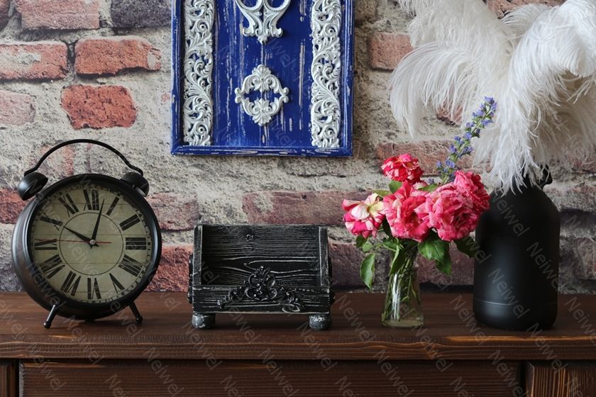 Neiwel Vintage Liva Eskitme Siyah Stand Raf