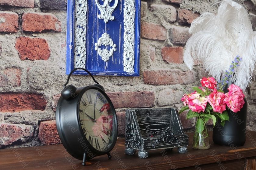 Neiwel Vintage Liva Eskitme Siyah Stand Raf