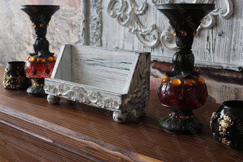 Neiwel Vintage Loa Eskitme Beyaz Stand Raf