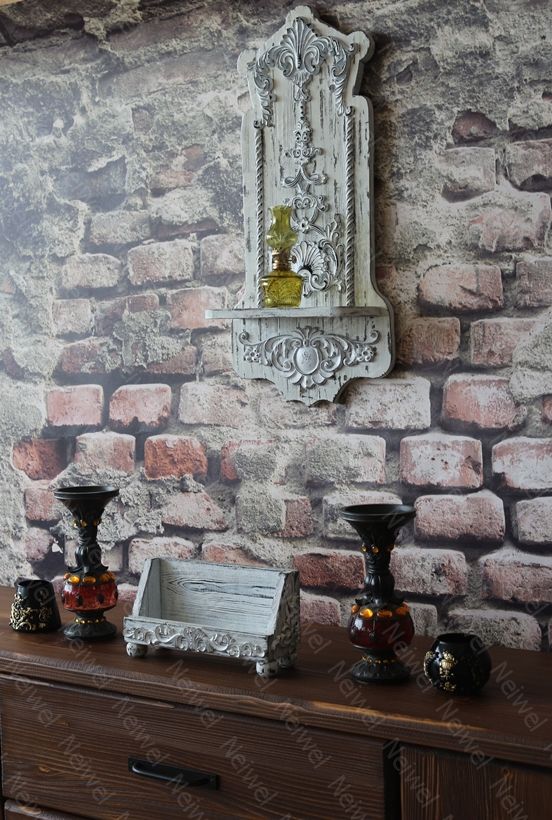 Neiwel Vintage Loa Eskitme Beyaz Stand Raf
