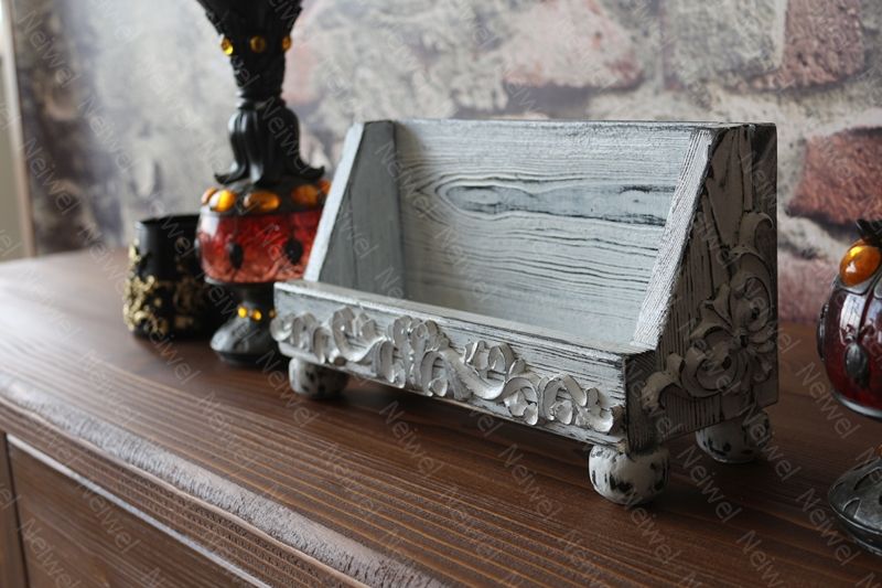 Neiwel Vintage Loa Eskitme Beyaz Stand Raf