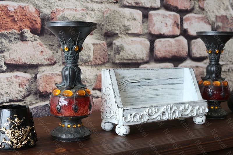 Neiwel Vintage Loa Eskitme Beyaz Stand Raf