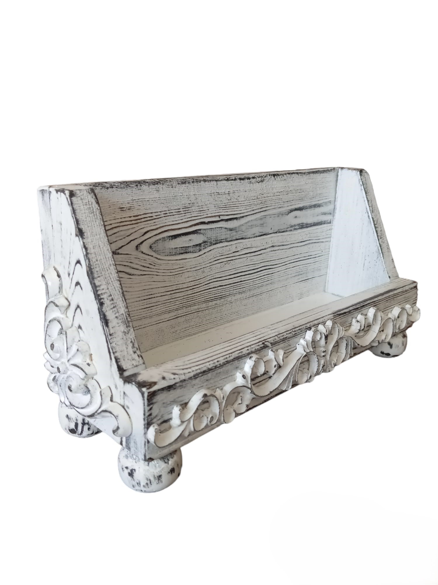 Neiwel Vintage Loa Eskitme Beyaz Stand Raf