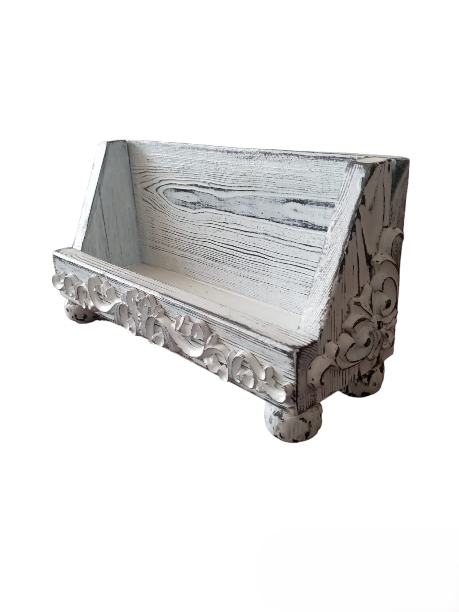 Neiwel Vintage Loa Eskitme Beyaz Stand Raf