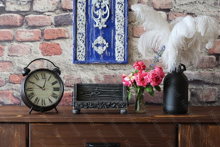 Neiwel Vintage Loa Eskitme Siyah Stand Raf