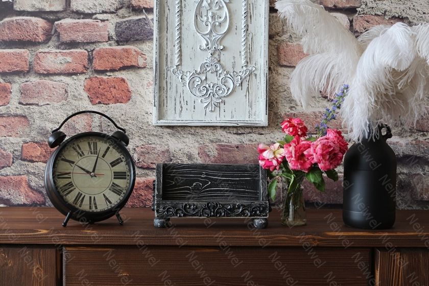 Neiwel Vintage Loa Eskitme Siyah Stand Raf
