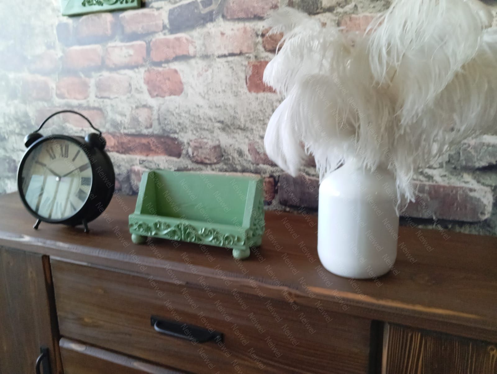 Neiwel Vintage Loa Yeşil Stand Raf