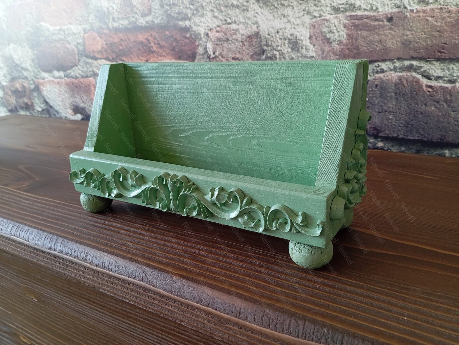 Neiwel Vintage Loa Yeşil Stand Raf