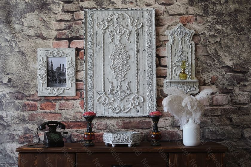 Neiwel Vintage Mercan Eskitme Beyaz Kutu