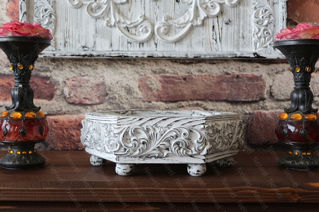 Neiwel Vintage Mercan Eskitme Beyaz Kutu