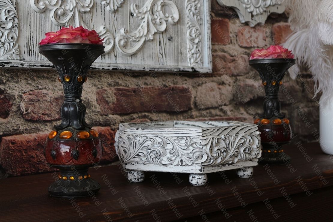 Neiwel Vintage Mercan Eskitme Beyaz Kutu