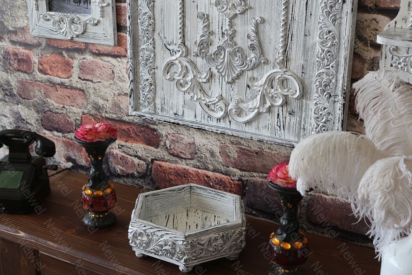 Neiwel Vintage Mercan Eskitme Beyaz Kutu