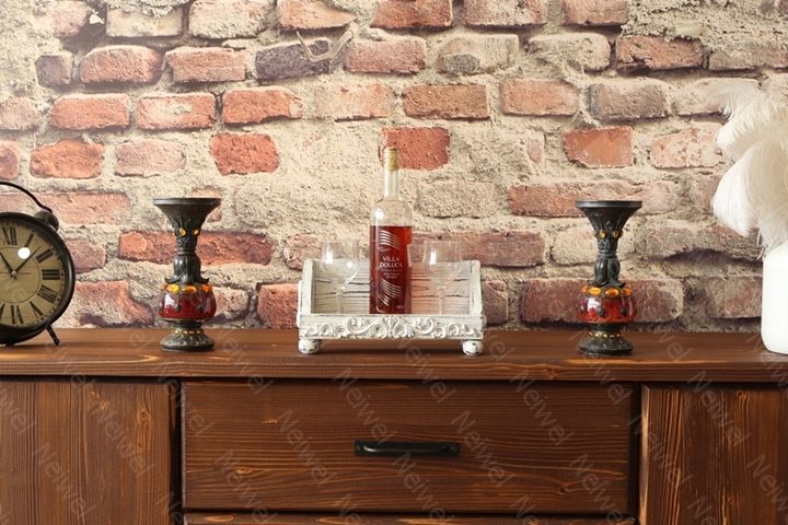 Neiwel Vintage Nova Eskitme Beyaz Bar Standı