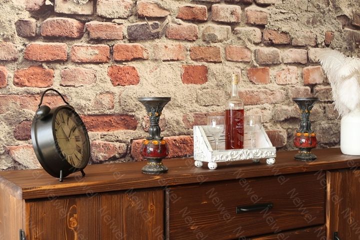 Neiwel Vintage Nova Eskitme Beyaz Bar Standı