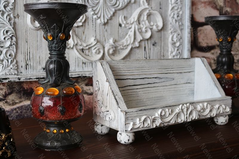 Neiwel Vintage Nova Eskitme Beyaz Stand Raf