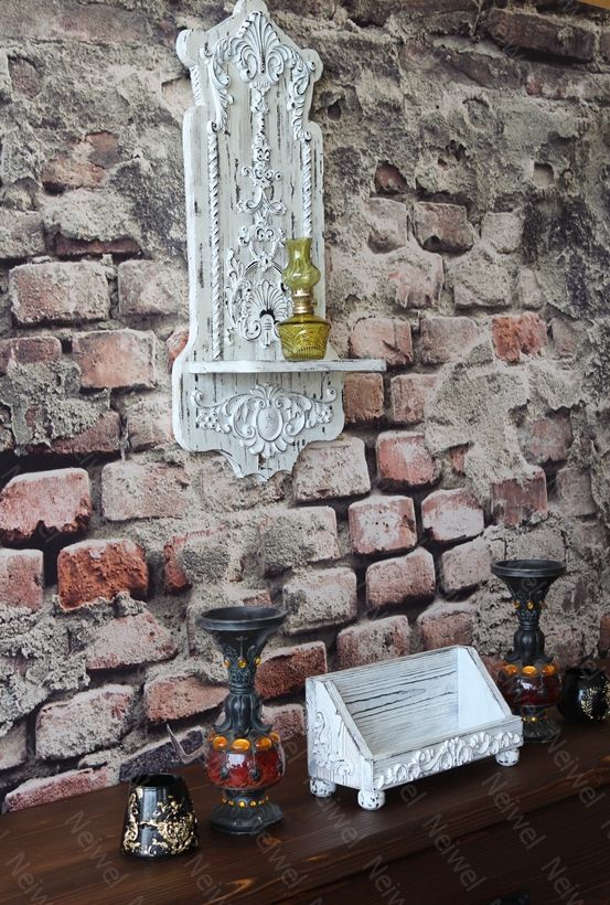 Neiwel Vintage Nova Eskitme Beyaz Stand Raf