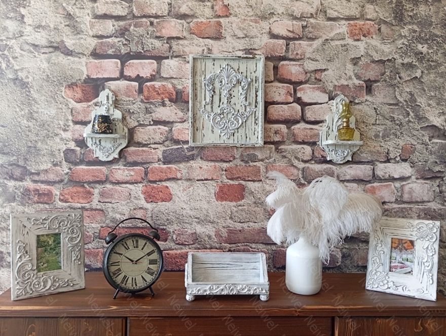 Neiwel Vintage Nova Eskitme Beyaz Stand Raf
