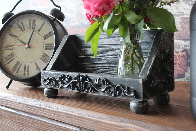 Neiwel Vintage Nova Eskitme Siyah Stand Raf