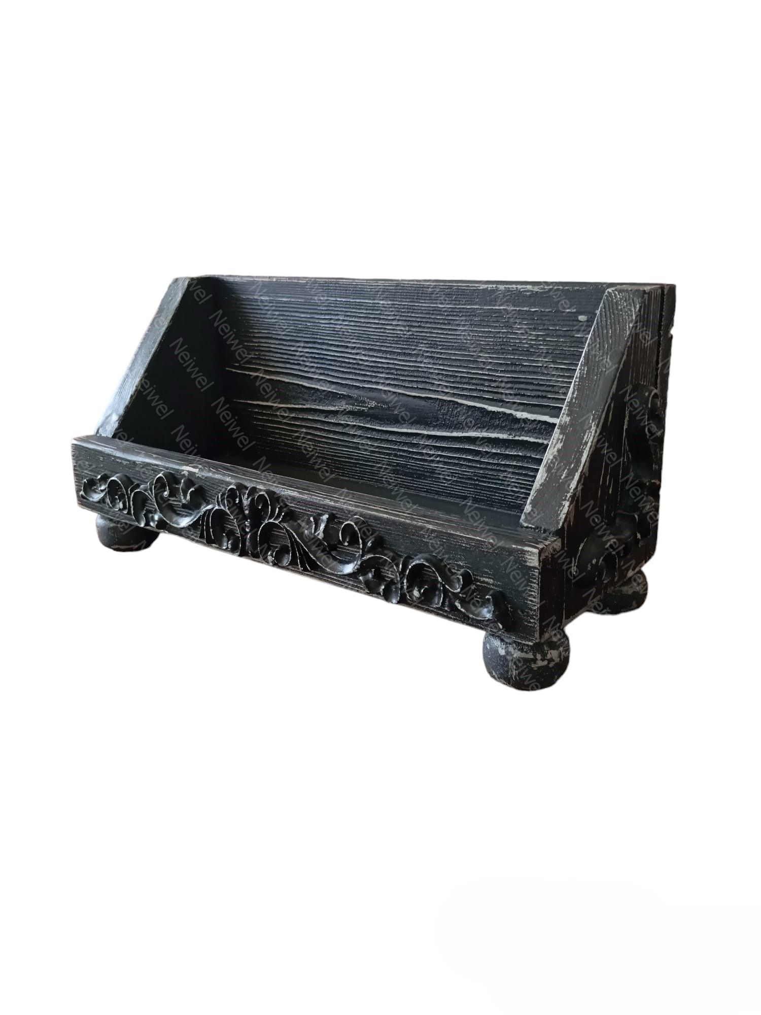 Neiwel Vintage Nova Eskitme Siyah Stand Raf
