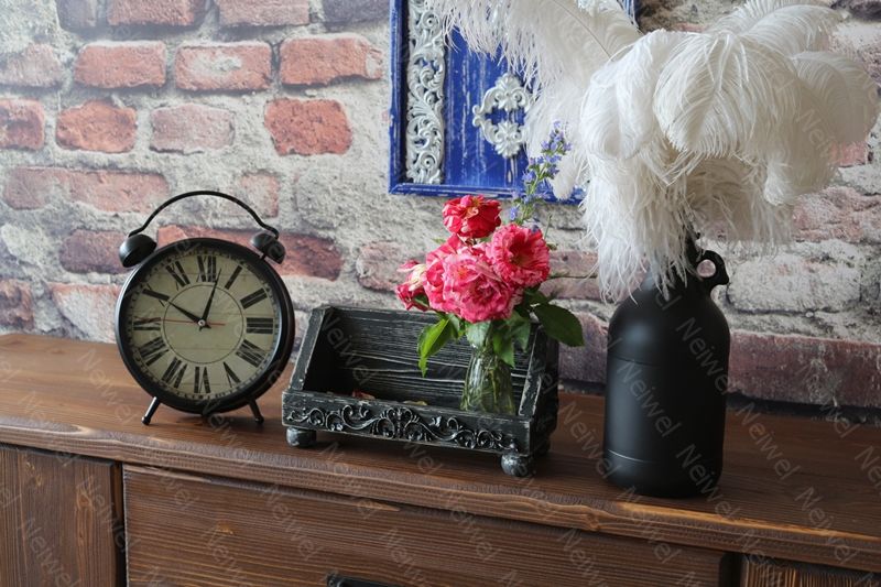 Neiwel Vintage Nova Eskitme Siyah Stand Raf