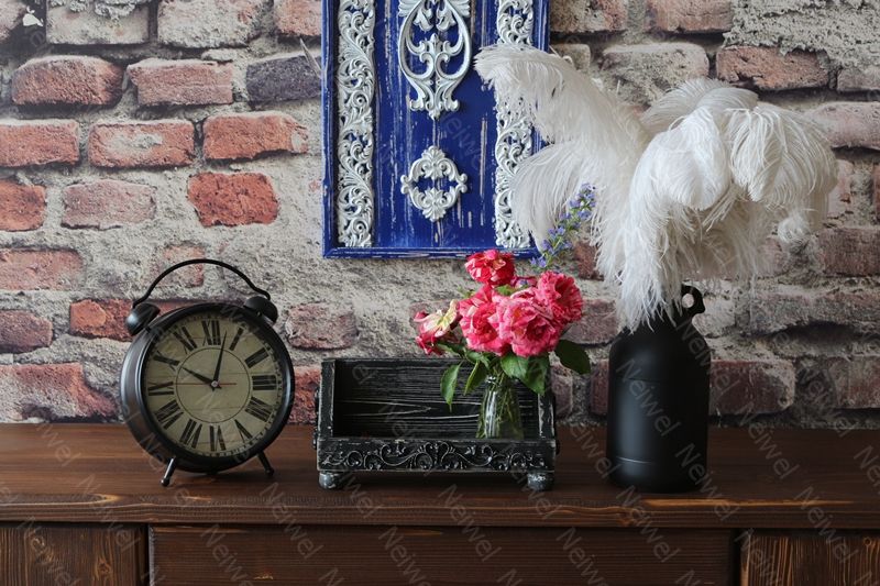 Neiwel Vintage Nova Eskitme Siyah Stand Raf
