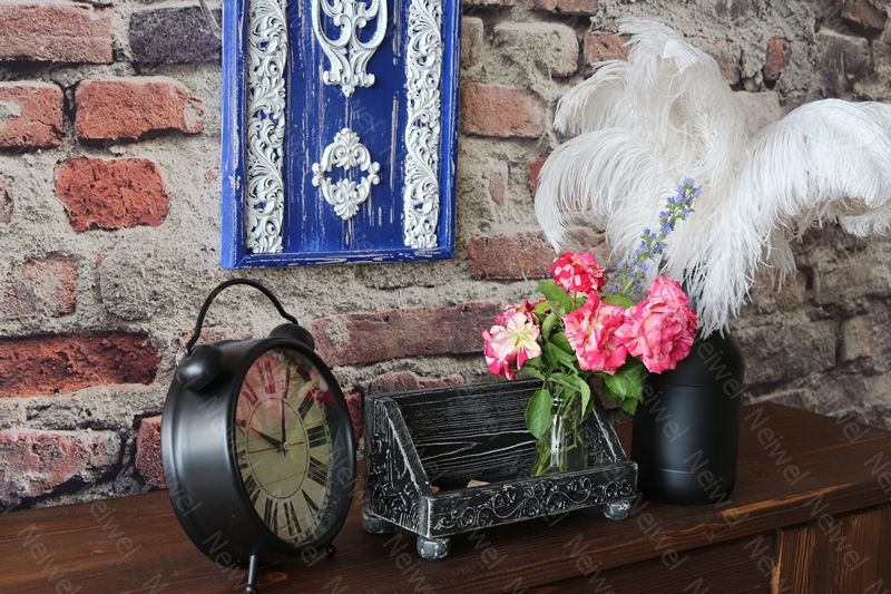 Neiwel Vintage Nova Eskitme Siyah Stand Raf