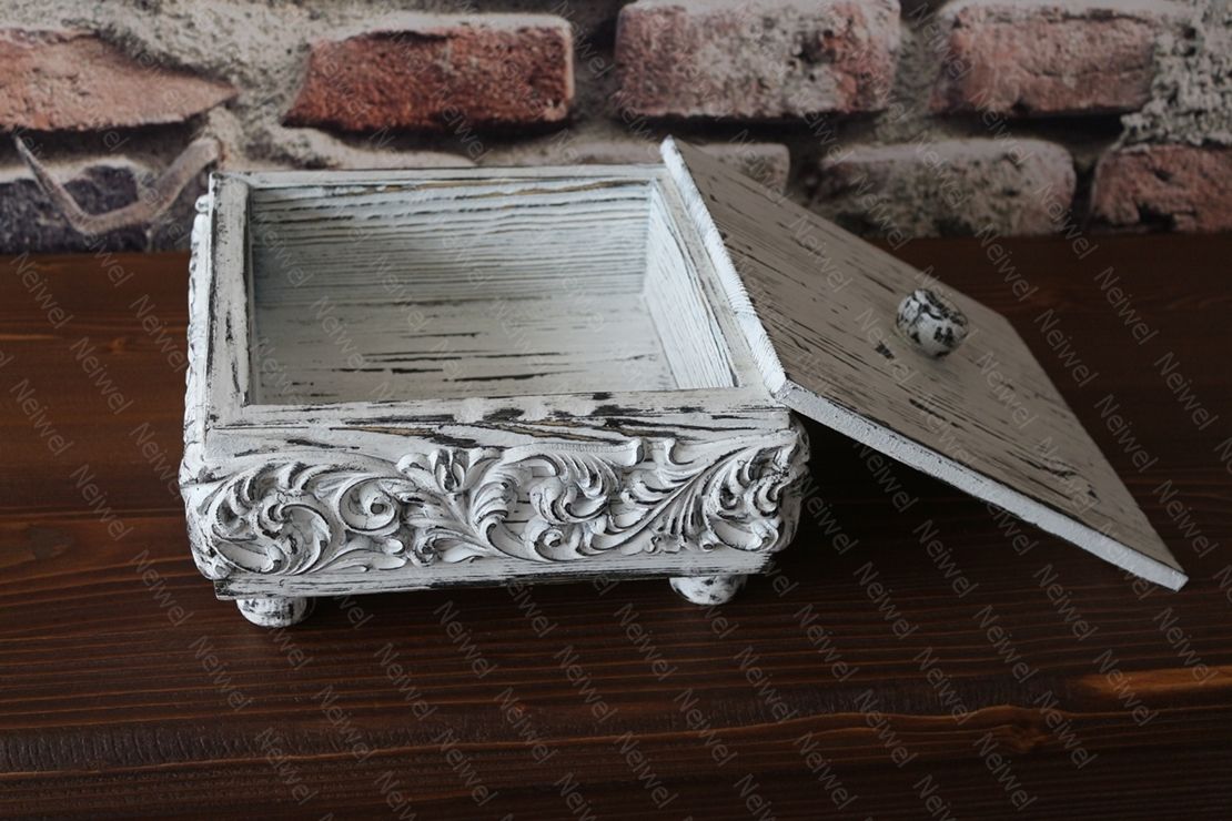 Neiwel Vintage Oniks Eskitme Beyaz Kutu