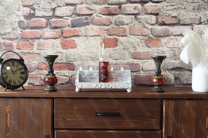 Neiwel Vintage Pai Eskitme Beyaz Bar Standı