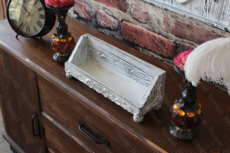 Neiwel Vintage Pai Eskitme Beyaz Stand Raf