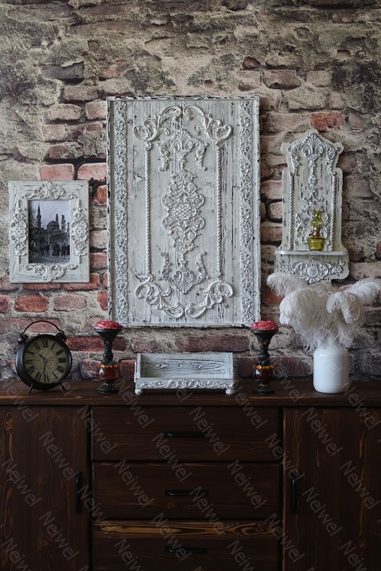 Neiwel Vintage Pai Eskitme Beyaz Stand Raf