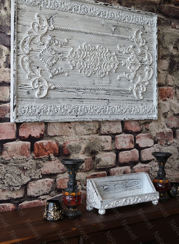 Neiwel Vintage Pai Eskitme Beyaz Stand Raf