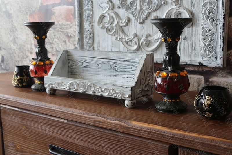 Neiwel Vintage Pai Eskitme Beyaz Stand Raf