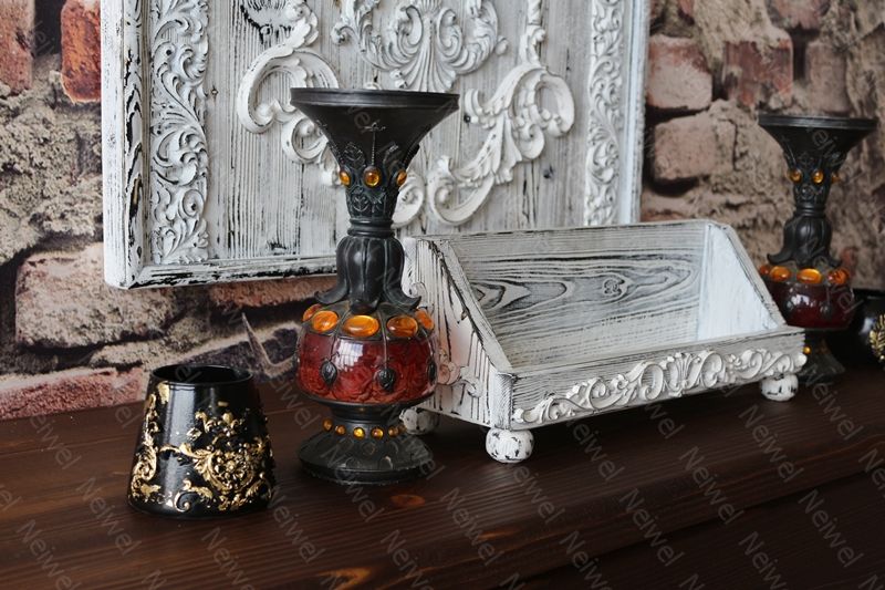 Neiwel Vintage Pai Eskitme Beyaz Stand Raf