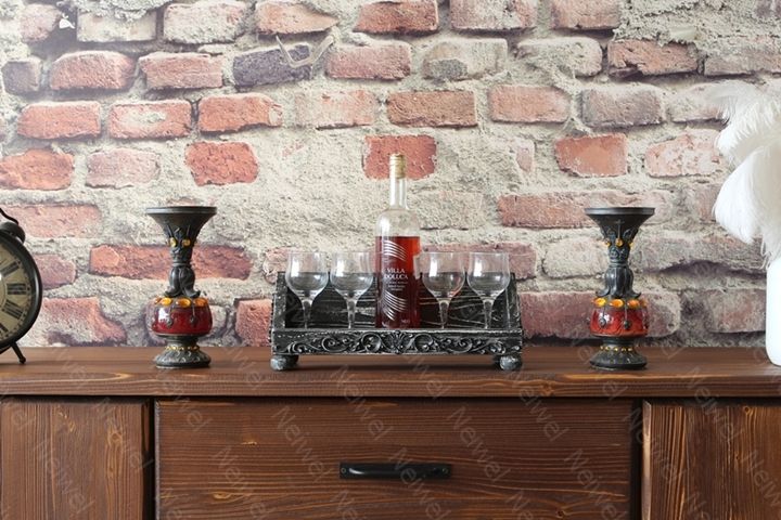 Neiwel Vintage Pai Eskitme Siyah Bar Standı