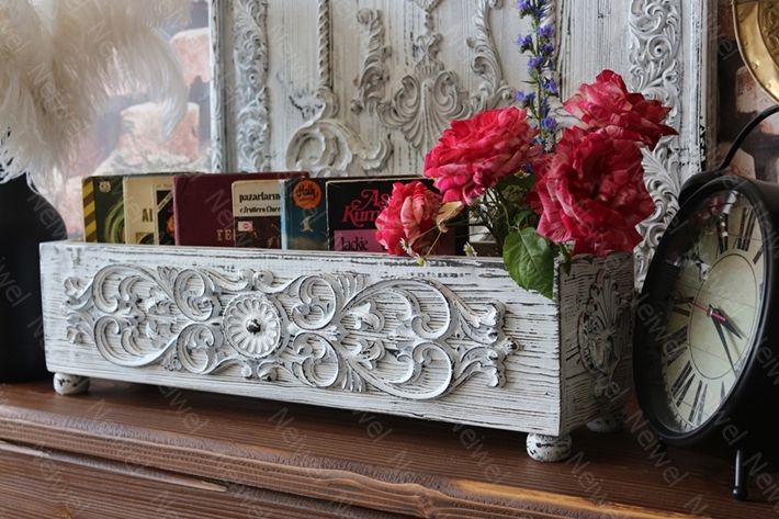 Neiwel Vintage Paris Eskitme Beyaz Kutu