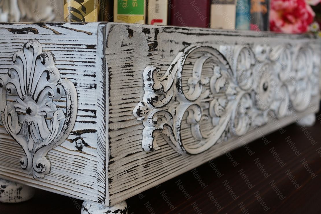 Neiwel Vintage Paris Eskitme Beyaz Kutu